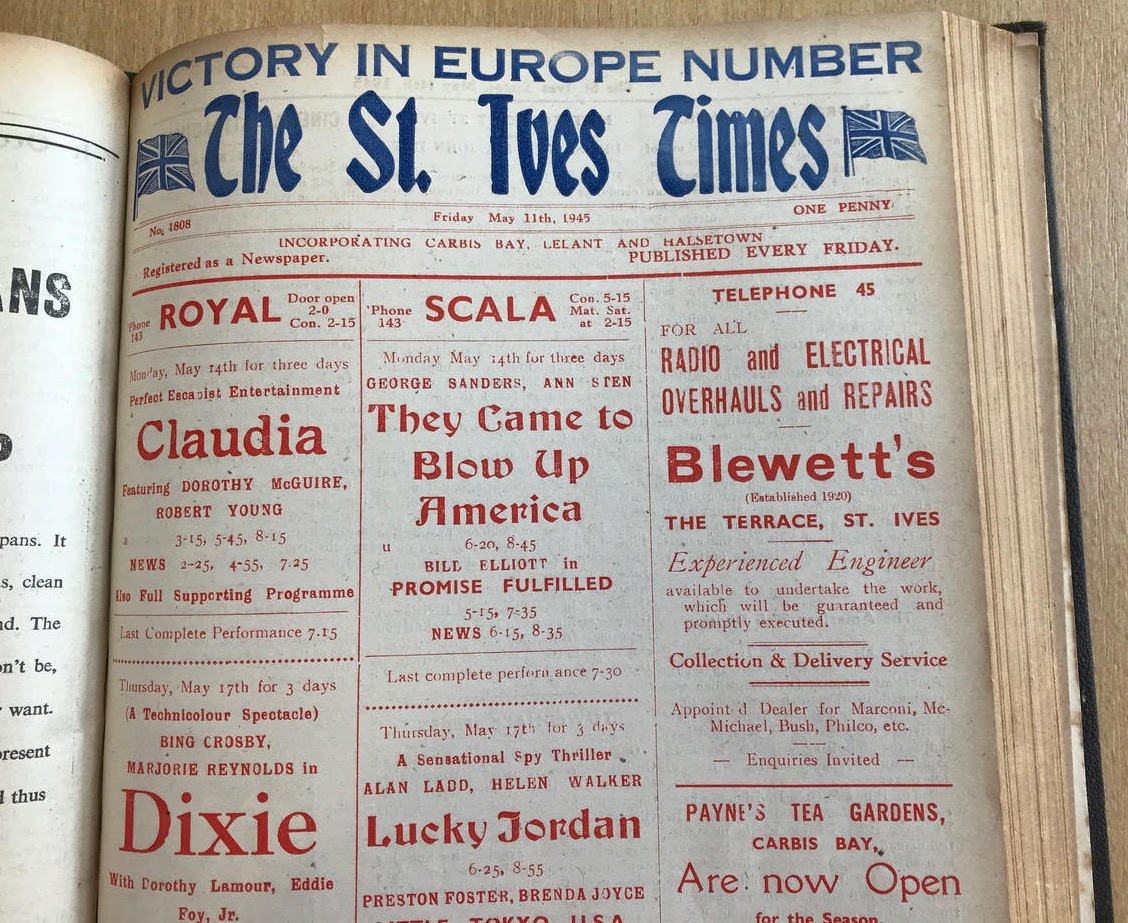 St Ives Times VE Day