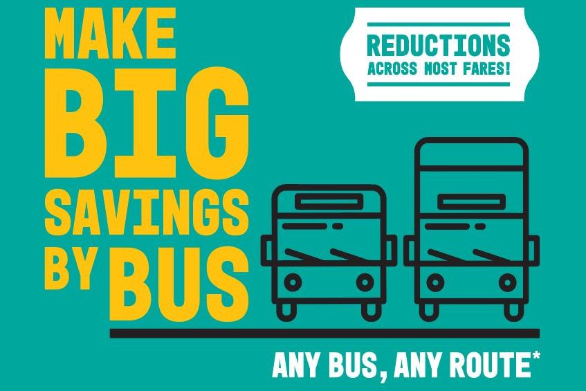 Bus fares are coming down across Cornwall from 10th April