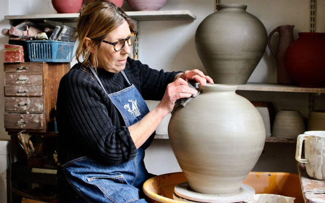 Renowned potter Lisa Hammond at Leach Pottery
